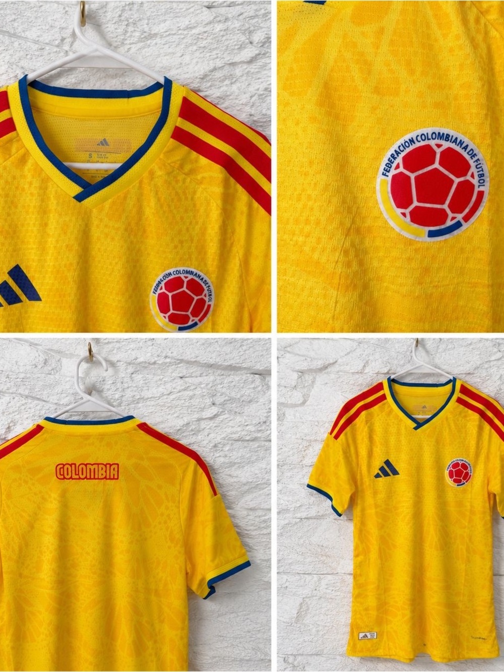 Men Colombia National Team Yellow Soccer Jersey -  Camiseta de Colombia